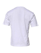 Dolce & Gabbana White Logo Tape Cotton Crew Neck T-shirt