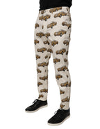 Dolce & Gabbana Off White Cars Cotton Skinny Men Denim Jeans