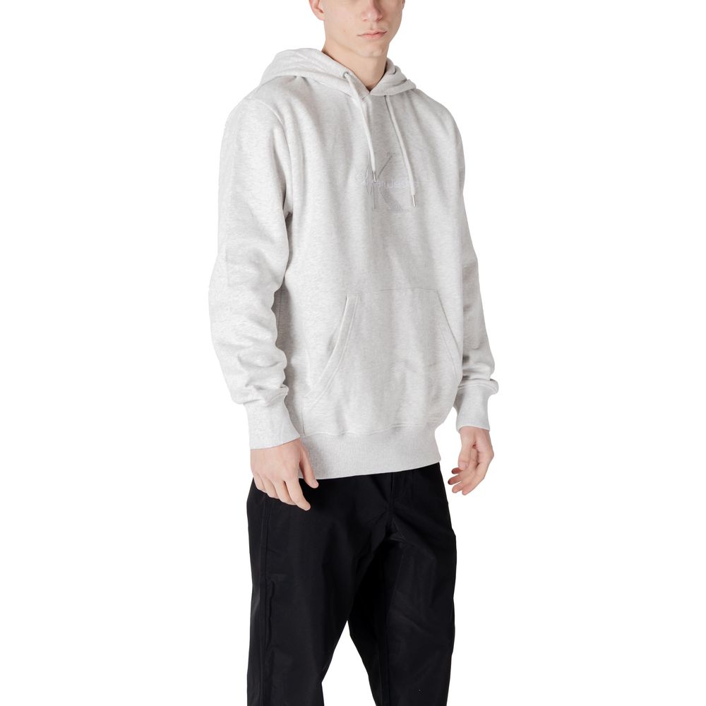 Calvin Klein Jeans Gray Cotton Hoodie