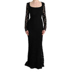 Dolce & Gabbana Black Cotton Cocktail Dress