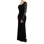 Dolce & Gabbana Black Cotton Cocktail Dress