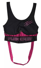 Plein Sport Black Fuchsia Logo Athlete Hannah Bra Underwear
