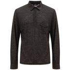 Corneliani Gray Wool Polo Shirt