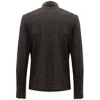 Corneliani Gray Wool Polo Shirt