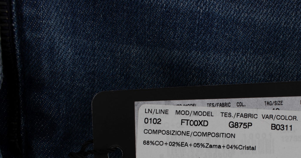 Dolce & Gabbana Crystal Roses Heart Embellished Jeans