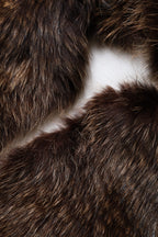 Dolce & Gabbana Brown Raccoon Fur Neck Warmer Winter Scarf