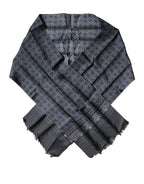 Dolce & Gabbana Dark Blue Fantasy Silk Neck Wrap Shawl Scarf