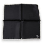 Dolce & Gabbana Black Crown Logo Square Handkerchief Scarf