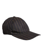 Dolce & Gabbana Brown Stripes Cotton 6 Panels Baseball Cap