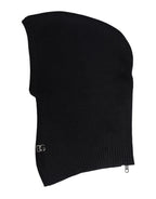 Dolce & Gabbana Black Wool Whole Head Wrap Balaclava Hat