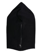 Dolce & Gabbana Black Wool Whole Head Wrap Balaclava Hat