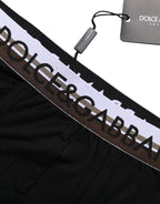 Dolce & Gabbana Black Cotton Stretch Regular Boxer Underwear