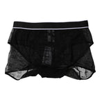 Dolce & Gabbana Black Tulle Nylon Mid Waist Panty Underwear