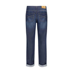 Brunello Cucinelli Blue Cotton Relaxed Fit Jeans