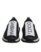 Dolce & Gabbana Black White Slip On Sorrento Sneakers Shoes