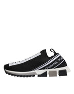 Dolce & Gabbana Black White Slip On Sorrento Sneakers Shoes