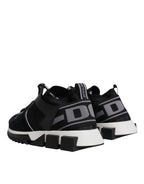 Dolce & Gabbana Black Mesh Sorrento Trekking Sneakers Shoes