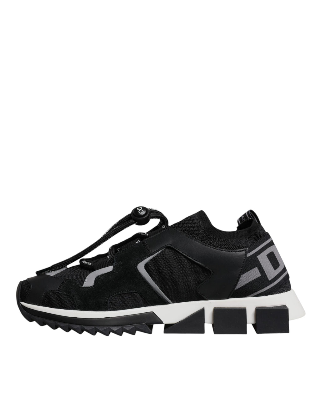 Dolce & Gabbana Black Mesh Sorrento Trekking Sneakers Shoes