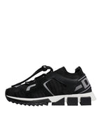 Dolce & Gabbana Black Mesh Sorrento Trekking Sneakers Shoes