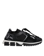 Dolce & Gabbana Black Mesh Sorrento Trekking Sneakers Shoes