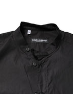 Dolce & Gabbana Black Cotton Button Down Men Casual Shirt