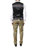 Dolce & Gabbana Multicolor Camouflage SICILIA 3 Piece Suit