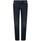 Jacob Cohen Blue Cotton Men Jeans with Orange Stitch Detail