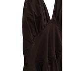 Bottega Veneta Brown Cotton Long Dress