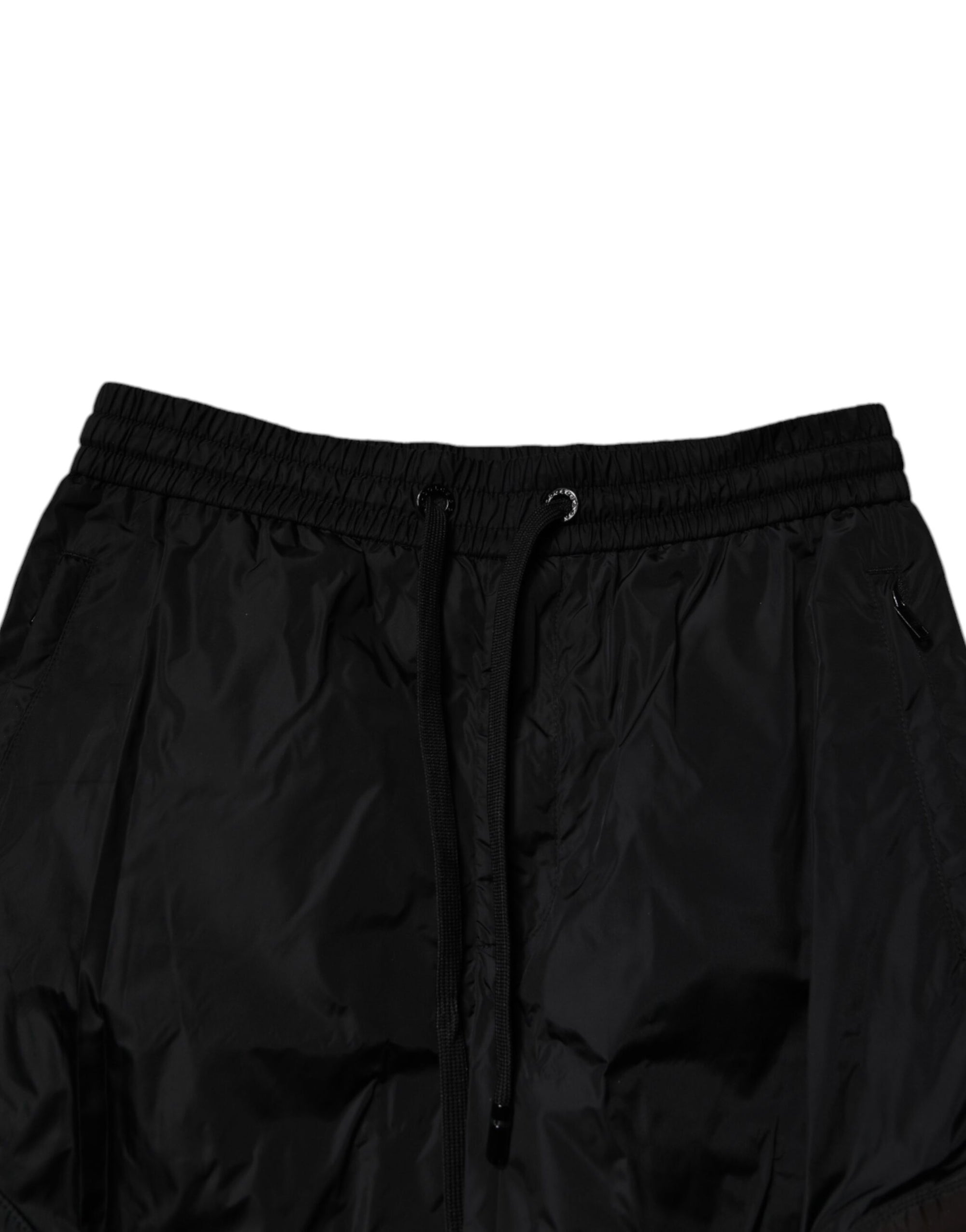 Dolce & Gabbana Black Nylon Cargo Jogger Men Sweatpants Pants