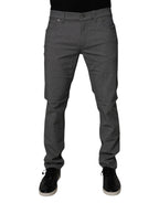 Dolce & Gabbana Gray Cotton Stretch Skinny Denim Jeans