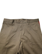 Dolce & Gabbana Dark Khaki Cotton Tapered Pants