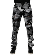 Dolce & Gabbana Multicolor Camouflage Tattered Skinny Denim Jeans
