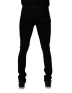 Dolce & Gabbana Black Cotton Stretch Skinny Men Denim Jeans