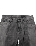 Dolce & Gabbana Two Tone Gray Cotton Denim Jeans