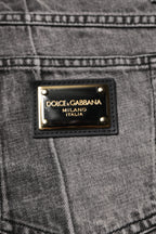 Dolce & Gabbana Two Tone Gray Cotton Denim Jeans