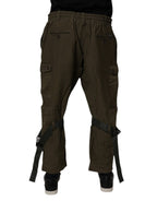 Dolce & Gabbana Brown Cotton Stretch Cargo Pants