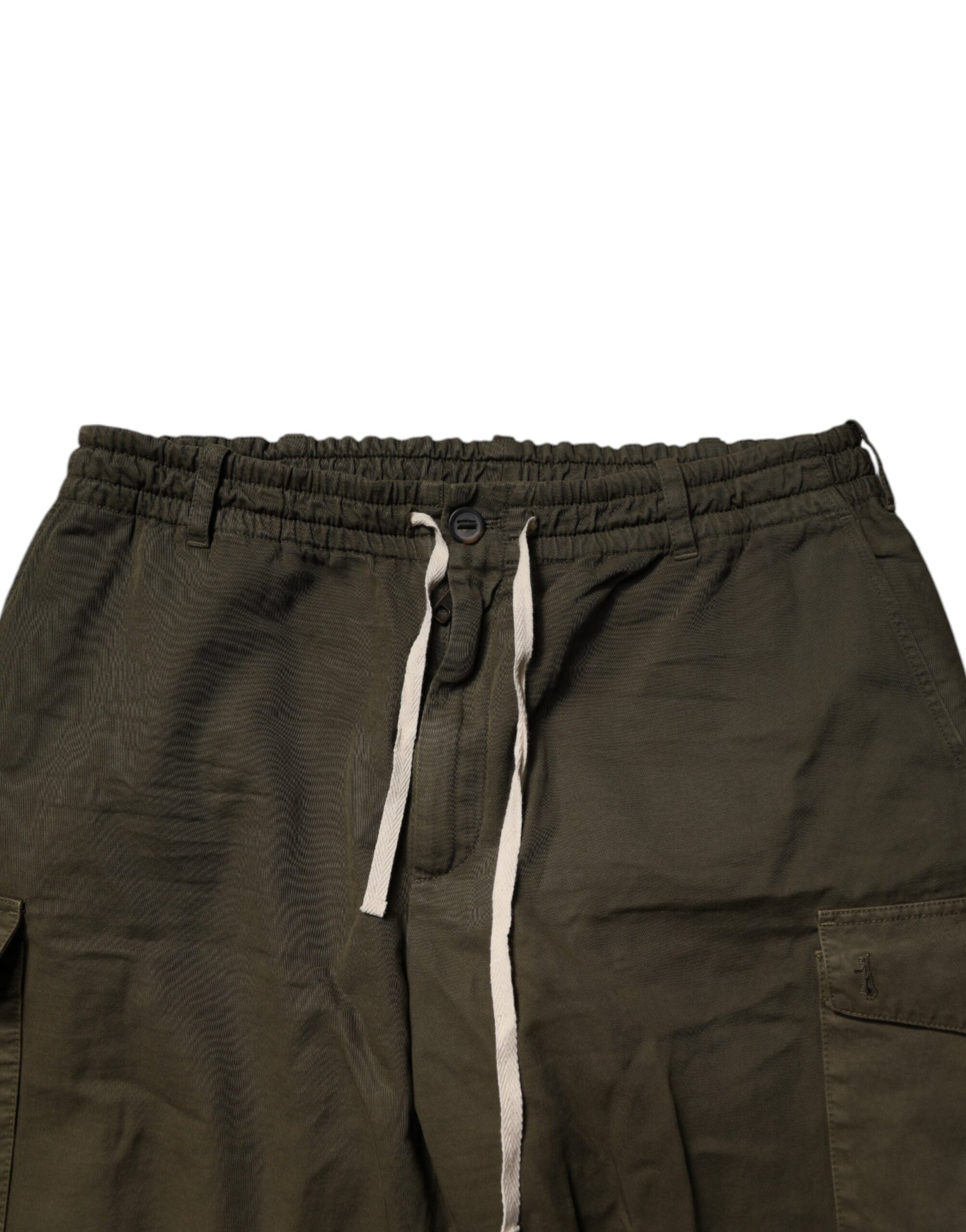 Dolce & Gabbana Brown Cotton Stretch Cargo Pants