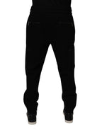 Dolce & Gabbana Black Wool Stretch Jogger Pants