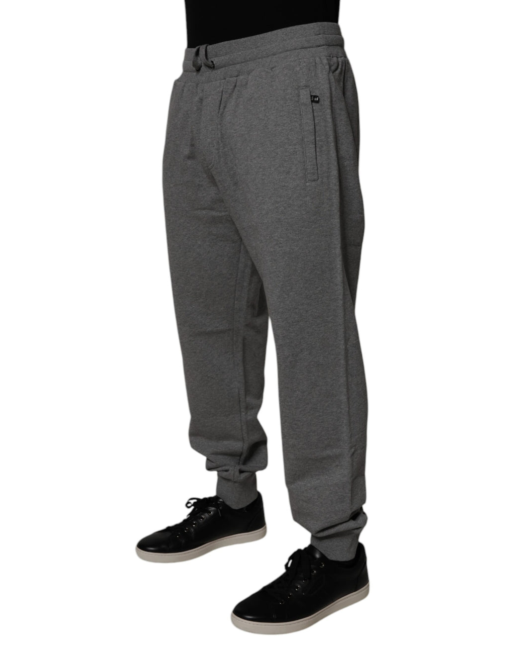 Dolce & Gabbana Gray Logo Cotton Jogger Men Sweatpants Pants
