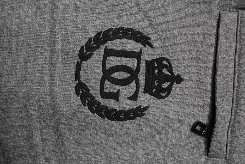 Dolce & Gabbana Gray Logo Cotton Jogger Men Sweatpants Pants