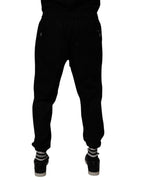 Dolce & Gabbana Black Cotton Men Jogger Sweatpants Pants