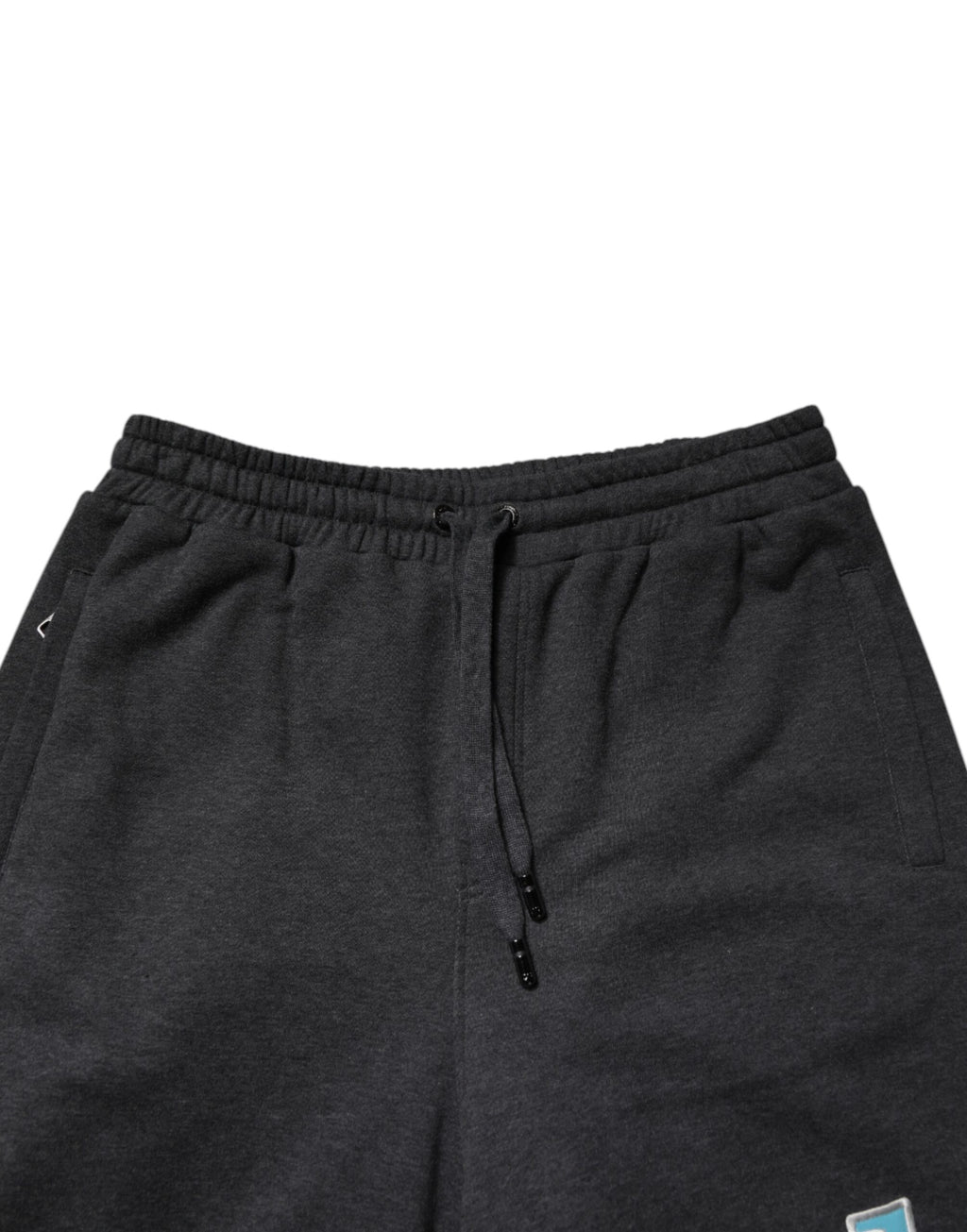 Dolce & Gabbana Dark Gray Cotton Layered Straight Sweatpants Pants