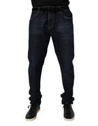 Dolce & Gabbana Dark Blue Cotton Stretch Skinny Denim Jeans