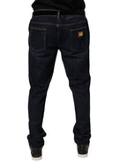 Dolce & Gabbana Dark Blue Cotton Stretch Skinny Denim Jeans