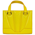 Ferrari Yellow Leather Handbag