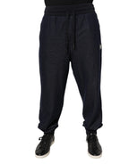 Dolce & Gabbana Black Jacquard Jogger Men Sweatpants Pants