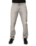 Dolce & Gabbana Light Gray Cotton Skinny Denim Jeans