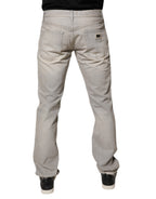 Dolce & Gabbana Light Gray Cotton Skinny Denim Jeans