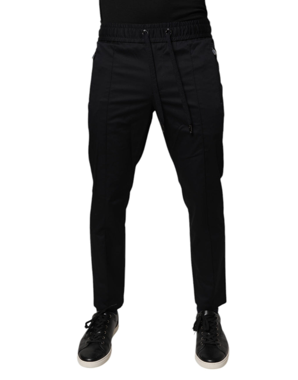 Dolce & Gabbana Dark Blue Cotton Men Jogger Sweatpants Pants