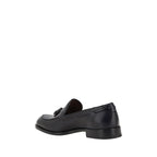 Fratelli Rossetti Black Calf Leather Bos Taurus Slip-On Loafers
